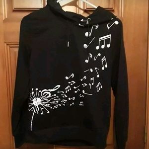 Women's music note hoodie